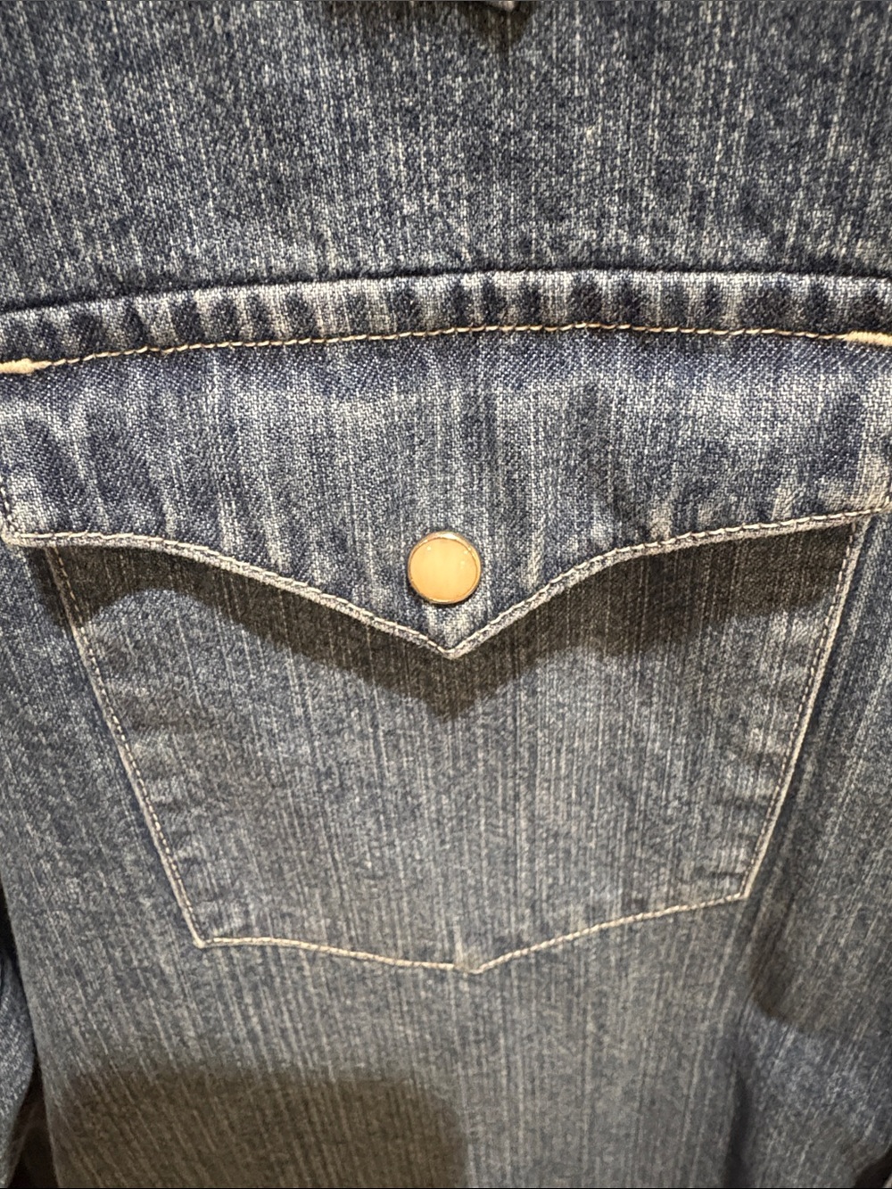 Polo Jeans Co. Ralph Lauren Denim Western Shirt  small and Mother of Pearl snaps - Picture 6 of 11